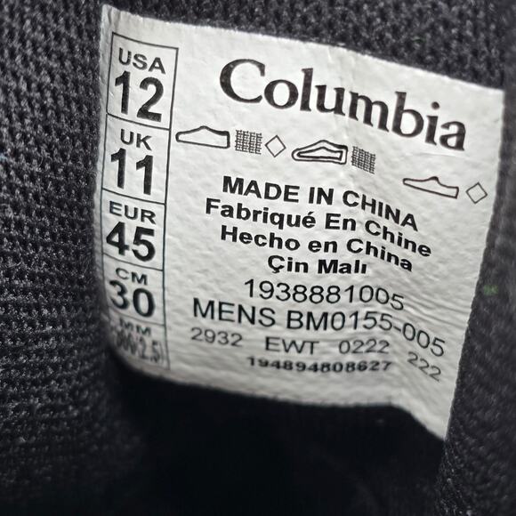 Columbia Trailstorm Mid Boots Mens 12 Gray Outdoor Hiking Waterproof Lace Up main image 7